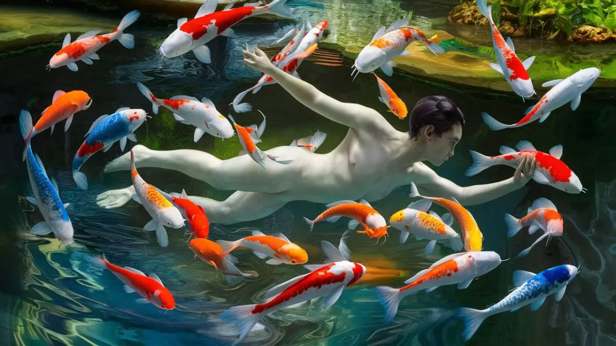Is it possible to swim with koi fish?